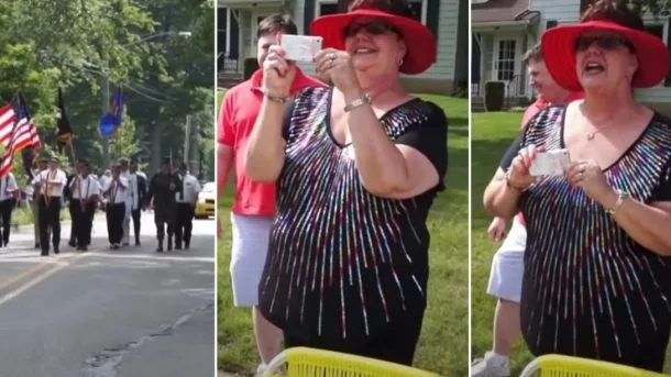 Mom’s Filming Parade When Out of Nowhere She Spots Her 2 Military Sons