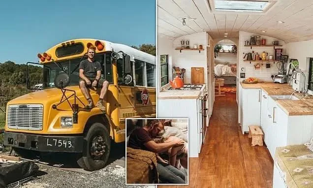 Couple Converts American School Bus into Luxury Home: A Family Adventure