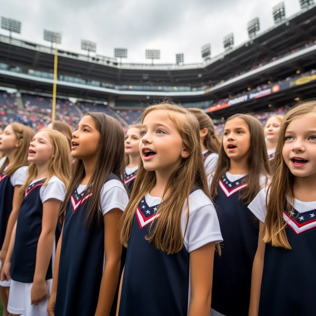 Capital Children’s Choir sing the Star Spangled Banner at Stadium