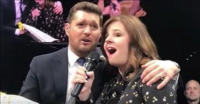 The instant Michael Bublé Engages in a Heartfelt Duet with a Sixth Grade Educator