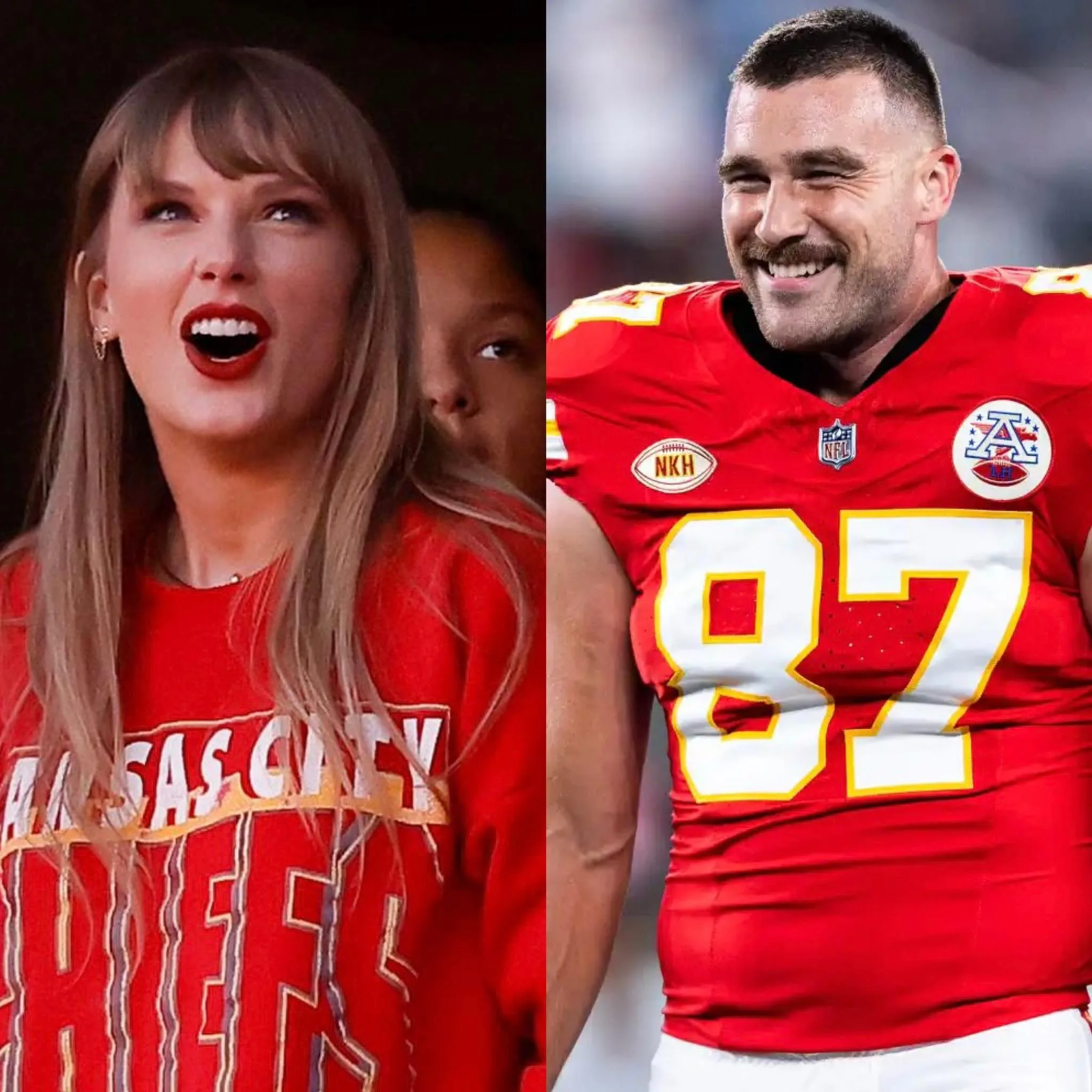 “2024 power couple” Travis Kelce and Taylor Swift share a passionate kiss to ring in the new year