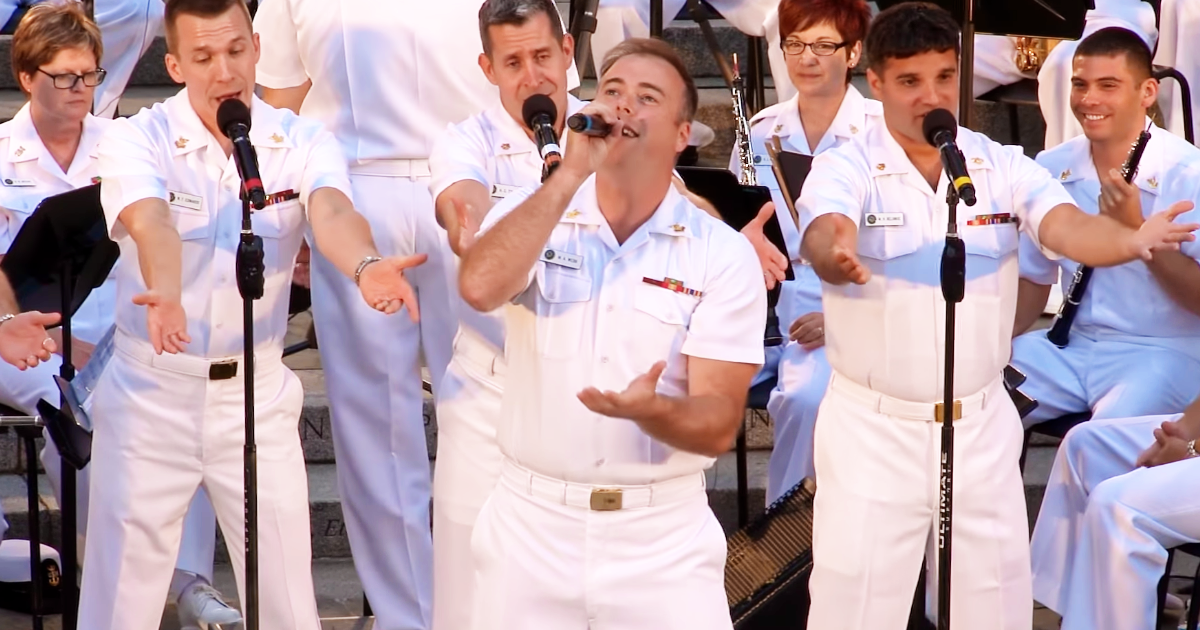 5 Navy sailors sing 1960s songs and everyone goes wild