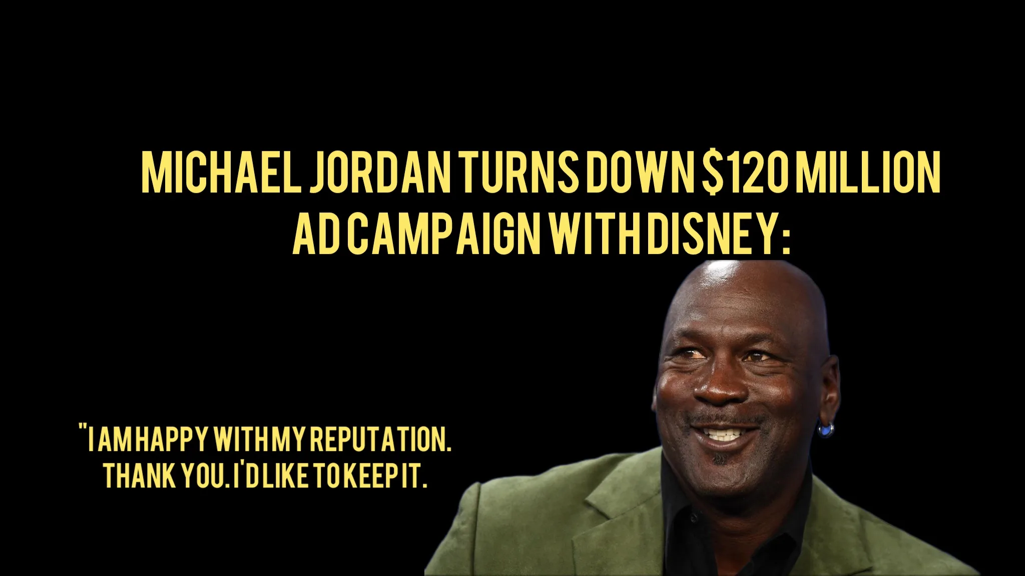 Michael Jordan Turns Down Disney’s $120 million Partnership Offer in Favour of His Reputation