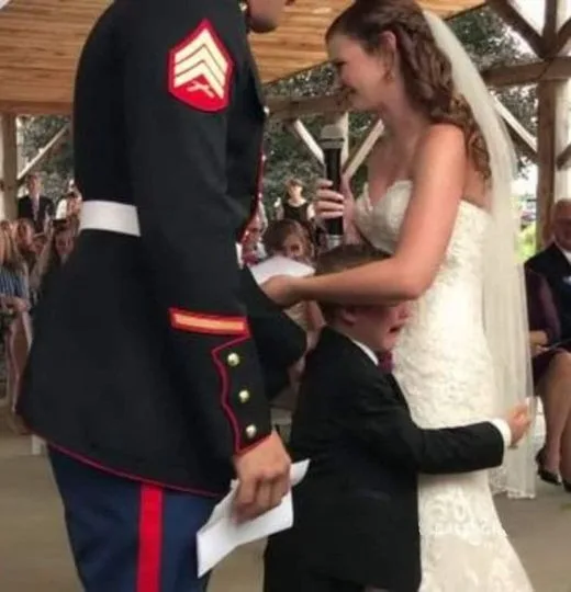 Stepmom delivers special wedding vows to four-year-old – his reaction breaks our hearts