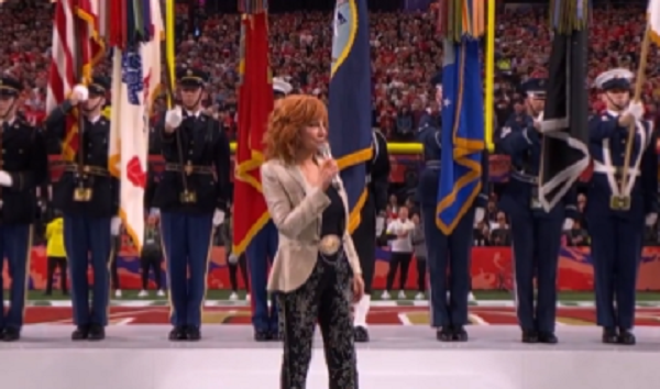 Reba McEntire Sings National Anthem Ahead of Super Bowl 58