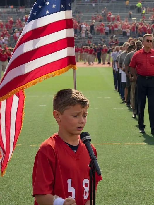 Emotional Impact: 10-Year-Old Impresses with National Anthem, Tears Grown Men”