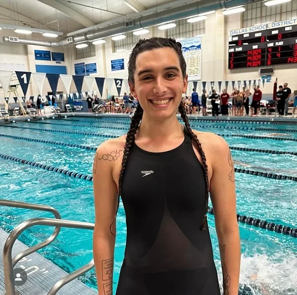 Male swimmer from Ramapo College sets another school record in women’s event.