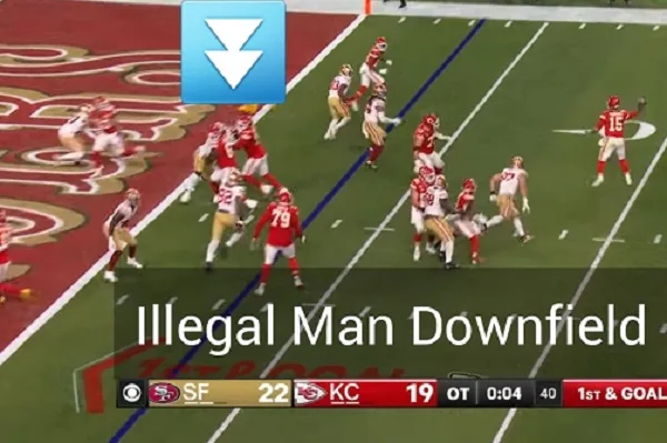 Illegal Man Downfield, Game Over But Once Again The Kansas City Referees Get Bailed Out By The Referees