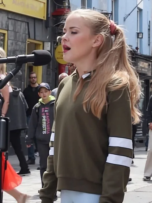 A 12-year-old girl sang on the street in a way that garnered millions of views