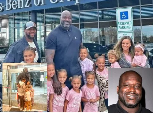 Shaq surprises family of 11 with two new cars but his generosity doesn’t end there