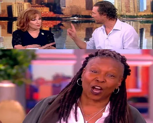 After a “awkward” exchange between Matthew McConaughey and Joy Behar, Whoopi Goldberg saves “The View”