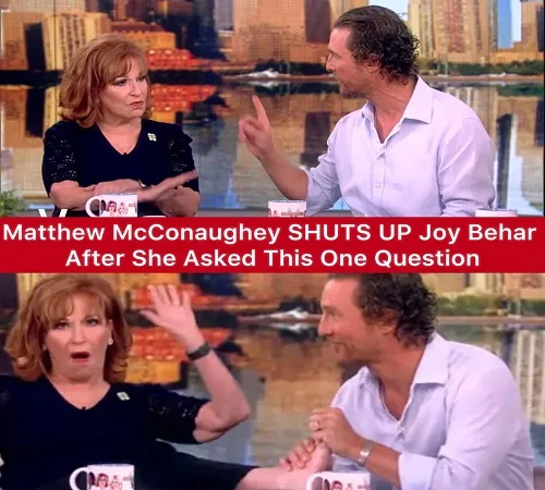 Following this single question, Joy Behar is silenced by Matthew McConaughey.