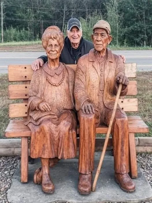 For three years, this guy carved a wooden figure of his parents